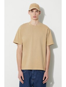 Bavlněné tričko Carhartt WIP S/S Taos T-Shirt béžová barva, I032847.1YAGD