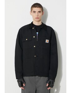 Džínová bunda Carhartt WIP Michigan Coat pánská, černá barva, přechodná, I031519.0