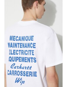 Bavlněné tričko Carhartt WIP S/S Mechanics T-Shirt bílá barva, s potiskem, I032880.02XX