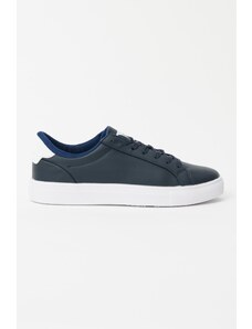 AC&Co / Altınyıldız Classics Men's Navy Blue-white Lace Up Comfort Sole Casual Sneaker Shoes