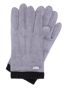 Dámské rukavice s žebrovanými manžetami Wittchen, šedá, polyester