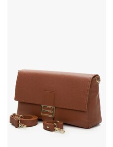 Women's Brown Handbag made of Genuine Italian Leather with Golden Hardware Estro ER00114111