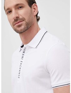 Tričko s dlouhým rukávem Armani Exchange bílá barva, s potiskem, 8NZF71 ZJH2Z