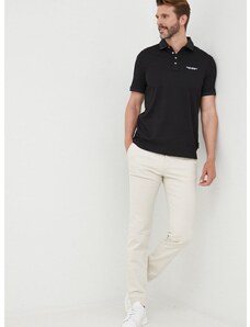 Bavlněné polo tričko Armani Exchange černá barva, s potiskem, 8NZF80 Z8H4Z NOS