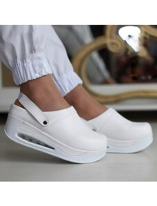 Terlik Sabo Terlik barevní a zdravotni AIR obuv - pantofle hladke bílé a uchycení nohy