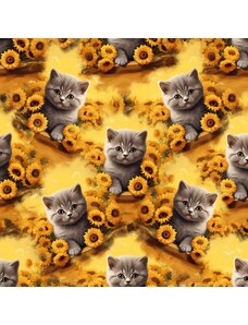 teplákovina Kočička slunečnice