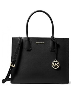 Kožená kabelka Michael Kors lg Mercer gold černá