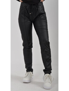 Enjoy Style Černé koženkové kalhoty ES1555