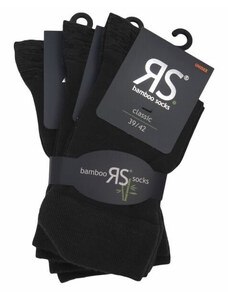 Klasické hladké bambusové ponožky se Sorbtekem RS černá 35-38