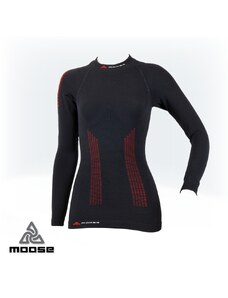 SPEED TEE LSL WOMEN seamless polokompresní termoprádlo Moose červená XS/S