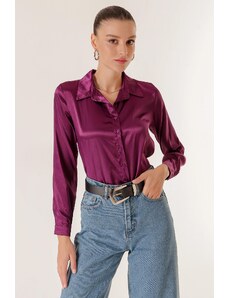 By Saygı Lightly Flowy Satin Shirt