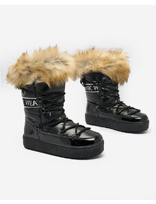 SDS Royalfashion slip-on boots a'la snow boots for women GMILLO - Černá