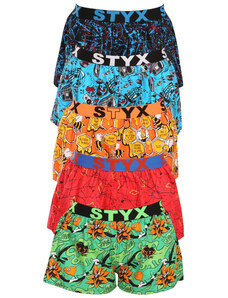 5PACK dámské trenky Styx art sportovní guma vícebarevné (5T1367834)