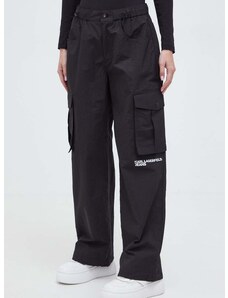 Tepláky Karl Lagerfeld Jeans černá barva, s potiskem