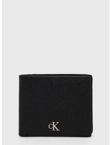 Kožená peněženka Calvin Klein Jeans černá barva, K50K511444