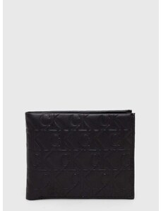 Kožená peněženka Calvin Klein Jeans černá barva, K50K511435