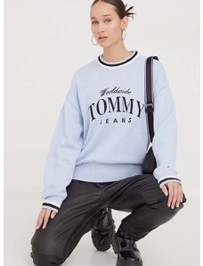 Bavlněný svetr Tommy Jeans lehký, DW0DW17499
