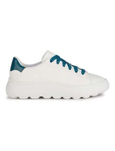 Kožené sneakers boty Geox D SPHERICA EC4.1 B bílá barva, D35TCB08502C1392