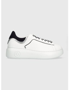 Sneakers boty Armani Exchange bílá barva, XDX108 XV788 T288