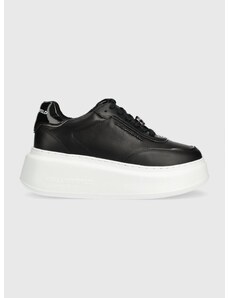 Kožené sneakers boty Karl Lagerfeld ANAKAPRI černá barva, KL63519