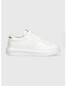 Kožené sneakers boty Karl Lagerfeld KAPRI MENS bílá barva, KL52574