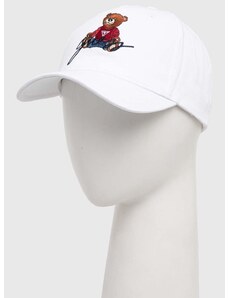 Bavlněná baseballová čepice Guess BEAR bílá barva, s aplikací, M4RZ20 WF8V0