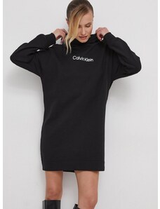 Bavlněné šaty Calvin Klein černá barva, mini, oversize, K20K206897