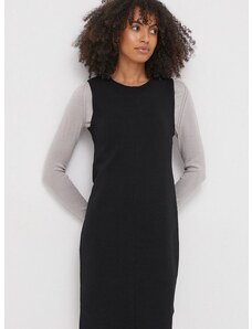 Šaty z vlněné směsi Calvin Klein černá barva, mini, K20K206899