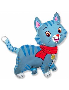 GODAN Balón fóliový Kočka modrá -80 cm