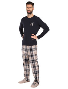 Pánské pyžamo Tommy Hilfiger s papučemi vícebarevné v dárkovém balení (UM0UM02989 0S1)