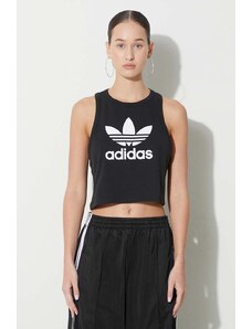 Top adidas Originals Trefoil Tank dámský, černá barva, IU0067