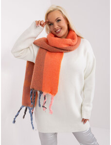 Fashionhunters Oranžový teplý dámský šátek
