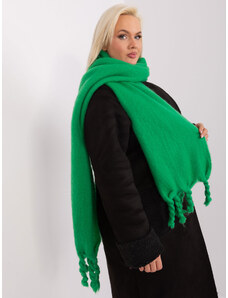 Fashionhunters Zelený hladký zimní šátek
