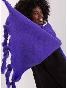 Fashionhunters Tmavě fialový široký dámský šátek