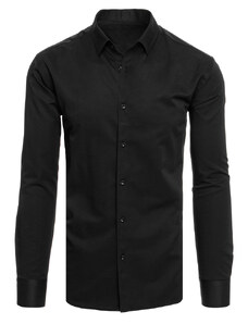 Pánská jednobarevná černá košile Dstreet
