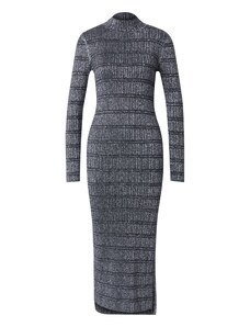 ESPRIT Úpletové šaty černá / stříbrná