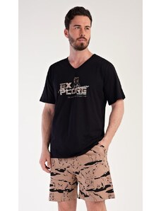 Gazzaz Pánské pyžamo šortky Explore - černá