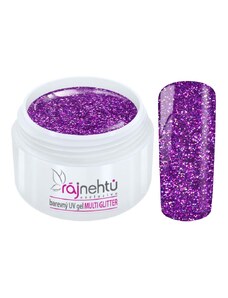 Ráj nehtů Barevný UV gel MULTI GLITTER 5 ml - Violet