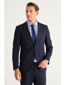 ALTINYILDIZ CLASSICS Men's Navy Blue Slim Fit Slim Fit Mono Collar Suit