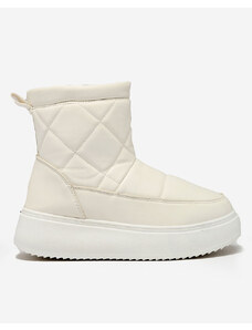 MSMG Royalfashion Bílé dámské boty a'la snow boots Kacecica - Bílá