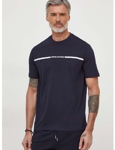 Bavlněné tričko Armani Exchange tmavomodrá barva, s potiskem, 3DZTLG ZJ9JZ