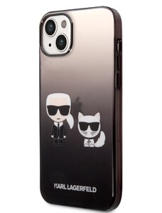 iPhone 14 Plus Karl Lagerfeld Gradient Karl and Choupette Case černá