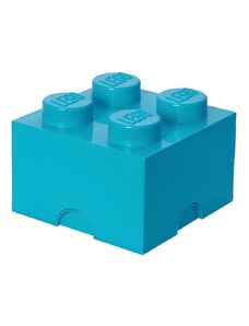 Azurově modrý úložný box LEGO Smart 25 x 25 cm
