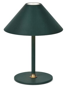 Tmavě zelená plastová nabíjecí stolní LED lampa Halo Design Hygge 25 cm