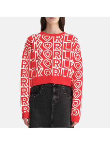 Dámský červený svetr Karl Lagerfeld 55666