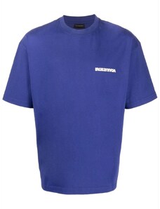 BALENCIAGA Twisted Logo Blue tričko