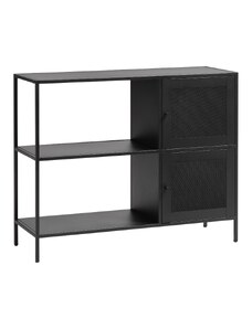Černá kovová komoda Unique Furniture Malibu 100 x 35 cm