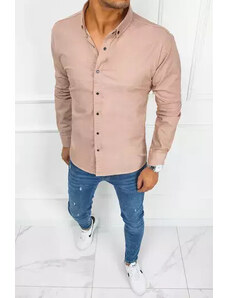 Dstreet DX2367 pánská elegantní růžová košile