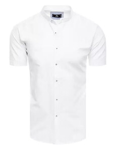 Bílá pánská košile Dstreet s krátkým rukávem KX0998