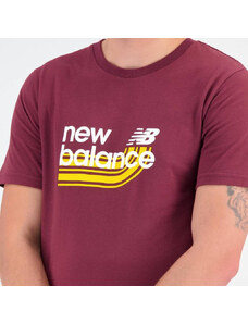 Pánské tričko BG MT31908 Kaštanová s potiskem - New Balance